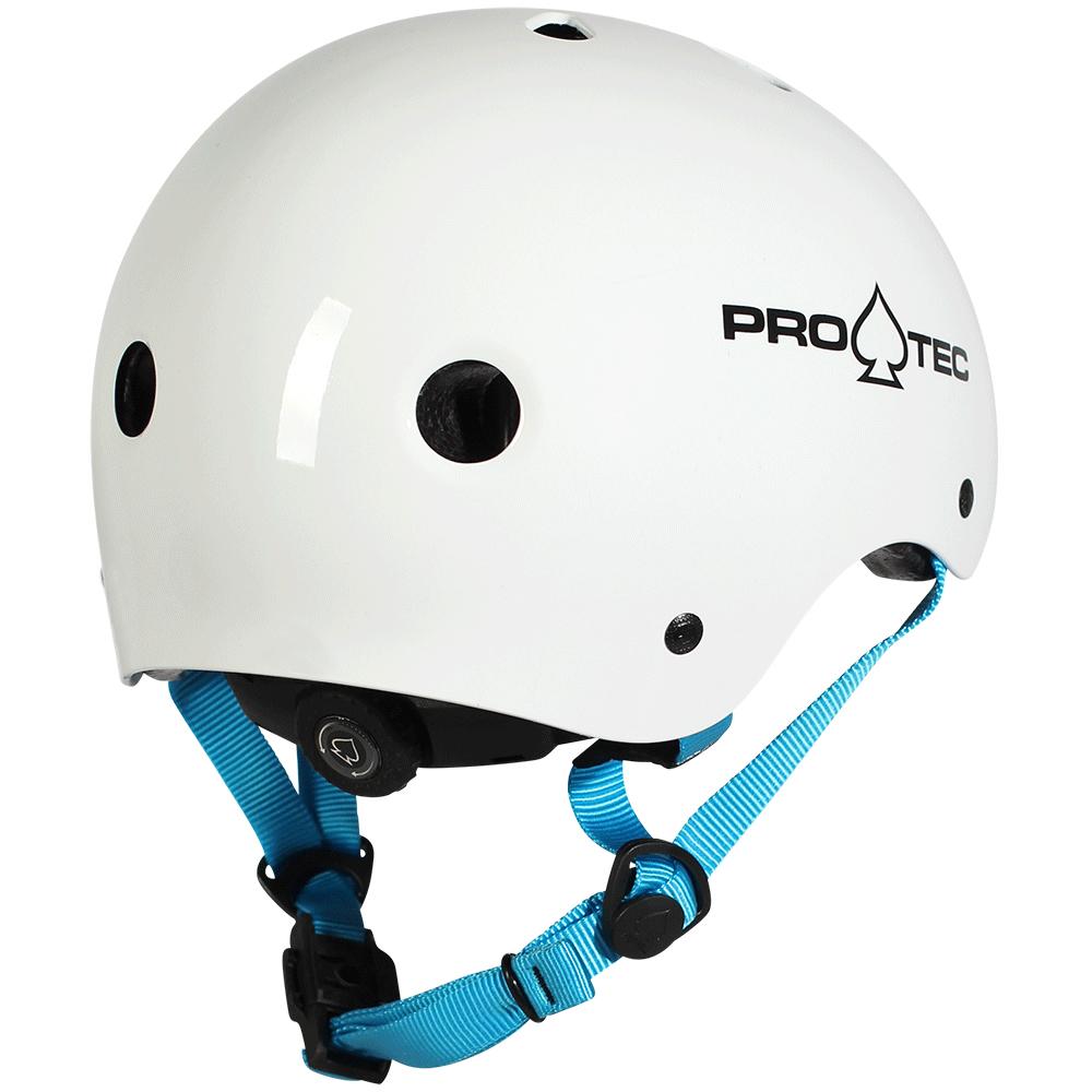 Skateboard helmet Pro-tec Jr. Classic Fit Cert Gloss White 2023