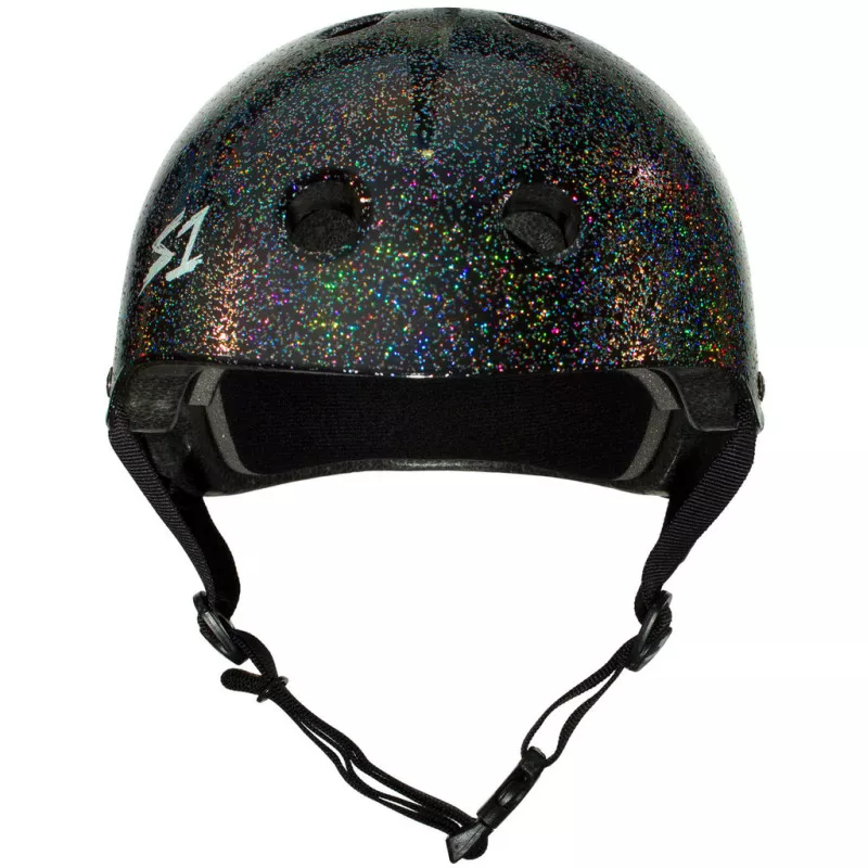 Skateboard helmet S-One LIFER BLACK GLOSS GLITTER 2024 
