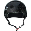 Skateboard helmet S-One Mini Lifer Black Gloss Glitter 2024 