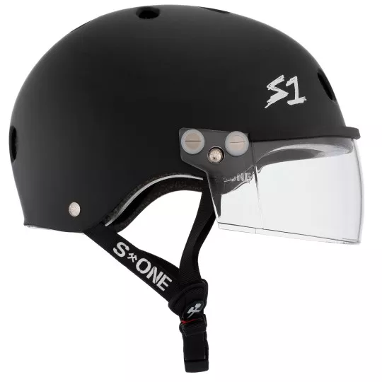 Skateboard helmet S-One Lifer Visor Black Matte 2024 